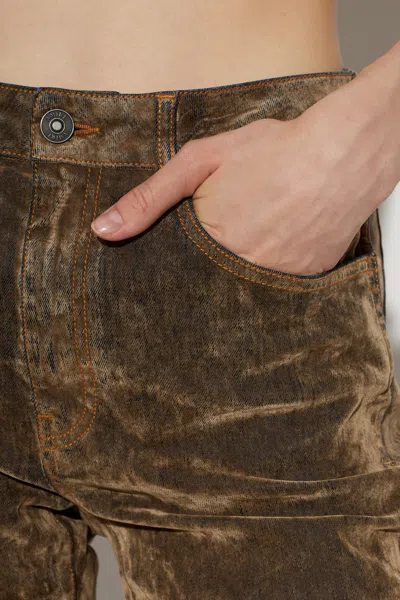 Amiri Belt-loop Jeans In Brown
