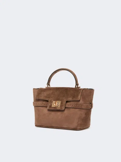Max Mara Flap Shoulder Bag In Brown