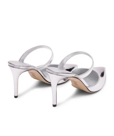 Stuart Weitzman Stuart Power Mule 85 In Silver