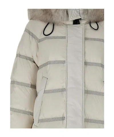 Peuterey Long-sleeved Down Jacket In Gray