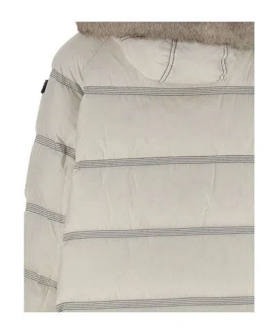 Peuterey Long-sleeved Down Jacket In Gray