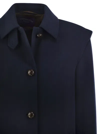 Weekend Max Mara Collared Long-sleeved Coat In Blue