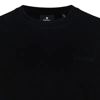 Mackage Logo Crewneck T-shirt In Black