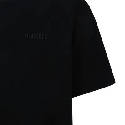 Mackage Logo Crewneck T-shirt In Black
