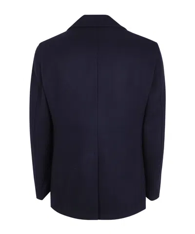 Tagliatore Double-breasted Pea Coat In Blue