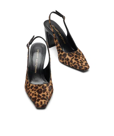 Stuart Weitzman Stassi Leopard-print Slingback Pumps In Leopard