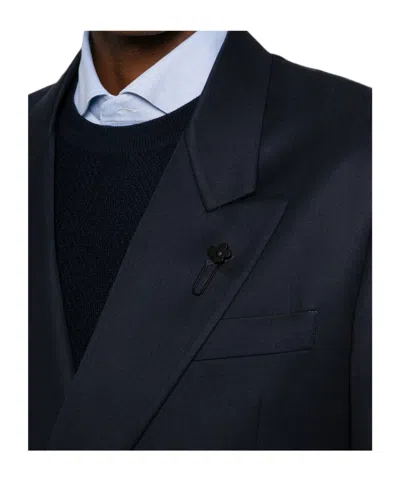 Lardini Double-breasted Peak-lapel Jacket In Blue