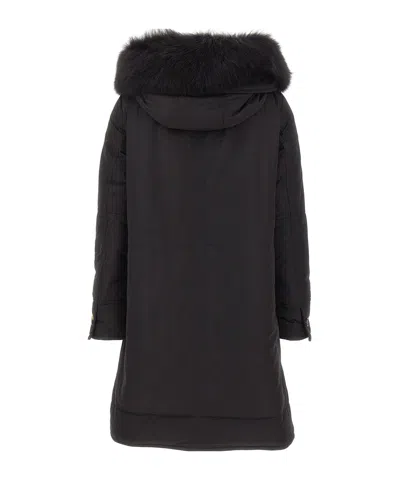 Peuterey Long-sleeved Down Jacket In Black