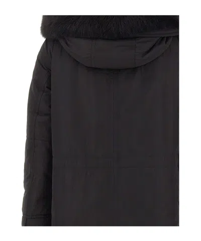 Peuterey Long-sleeved Down Jacket In Black