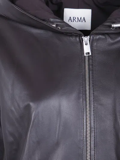 Arma 'guisy' Lamb Easy Jacket In Black