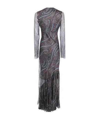 Etro Long Evening Dress In Multi