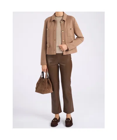 Max Mara Smmsabato Button-up Jacket In Brown