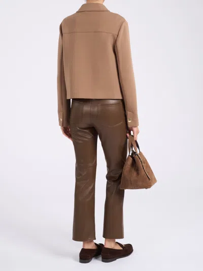 Max Mara Smmsabato Button-up Jacket In Brown