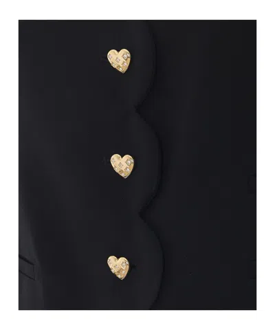 Twinset Button-front Long-sleeve Casual Jacket In Black