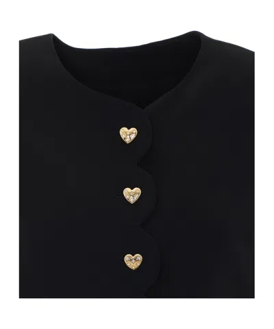 Twinset Button-front Long-sleeve Casual Jacket In Black
