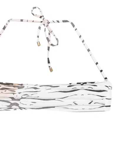Balmain Tiger-print Bikini In White