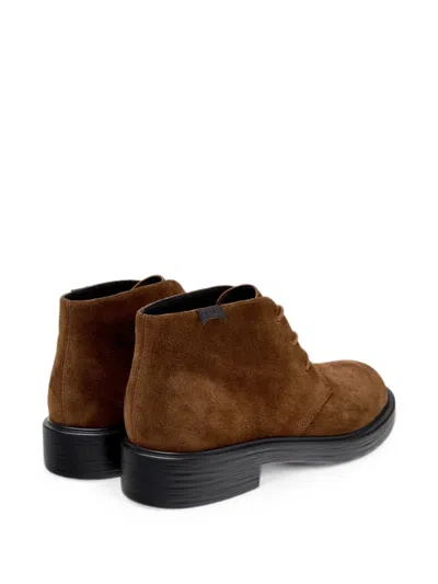 Camper Dean Suede Ankle Boots In Brown