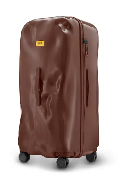 Crash Baggage Large Trunk Dented-effect Suitcase In Brown