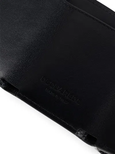 Dsquared2 D2 Monogram Trifold Wallet In Black
