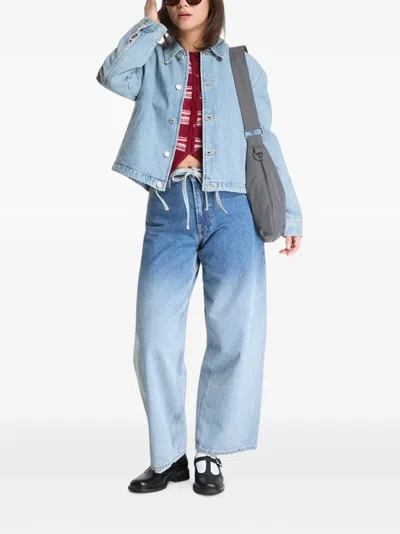 Samsoe & Samsoe Drawstring-hem Jacket In Blue
