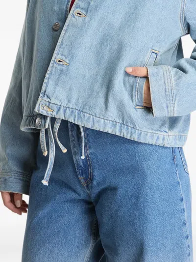 Samsoe & Samsoe Drawstring-hem Jacket In Blue