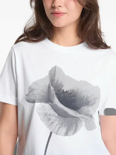 Samsoe & Samsoe Flower-print T-shirt In White