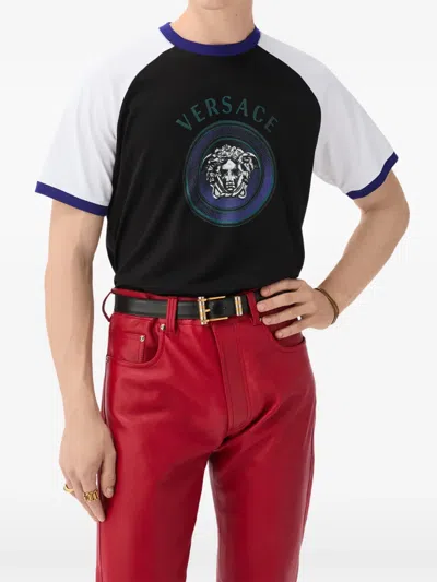 Versace Printed Cotton-jersey Regular T-shirt In Multi