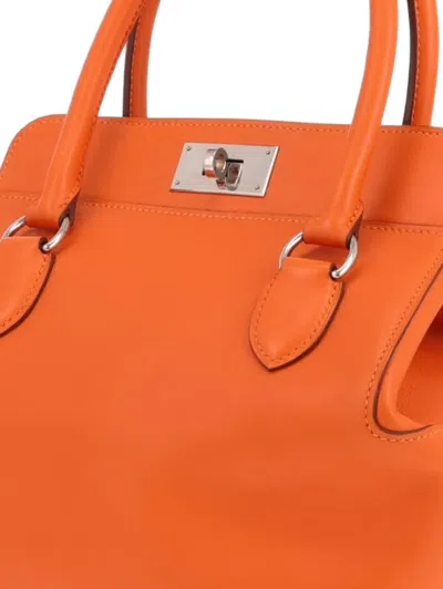 Pre-owned Hermes 2011 Tool Box Handbag In Orange