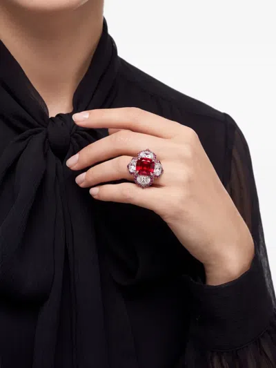 Anabela Chan Lotus Ruby Ring In Pattern