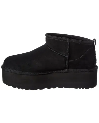Ugg Classic Ultra Mini Platform Suede Boot In Black