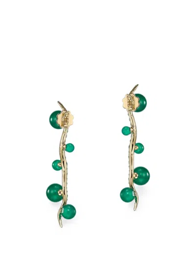Anabela Chan 블레이즈 오브 그래스 에메랄드 이어링 In Green