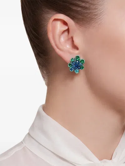 CHANTERELLE EMERALD AND SAPPHIRE STUD EARRINGS