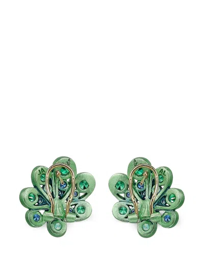 CHANTERELLE EMERALD AND SAPPHIRE STUD EARRINGS