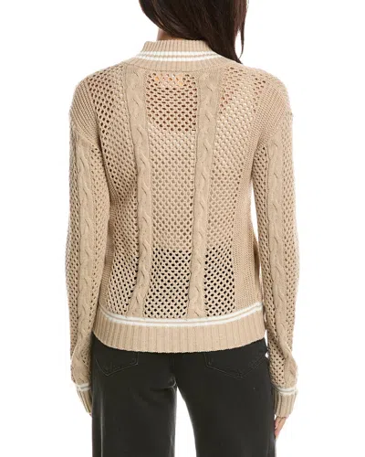 Wispr Open Cable Silk-blend Bomber Jacket In Nude