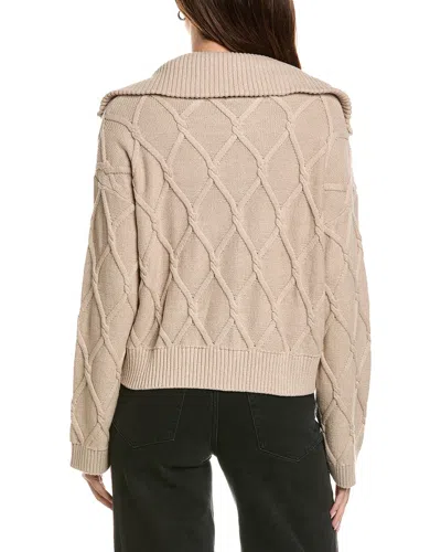 Wispr Diamond Cable Zip Jacket In Neutral