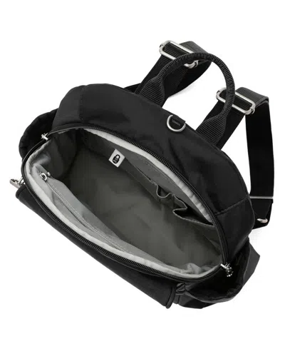 Baggallini Journey Anti-theft Small Backpack Messenger In Black