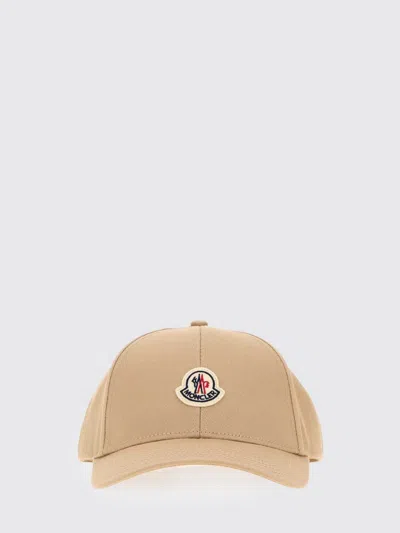 Moncler Logo Patch Cotton Gabardine Baseball Cap In Neutral