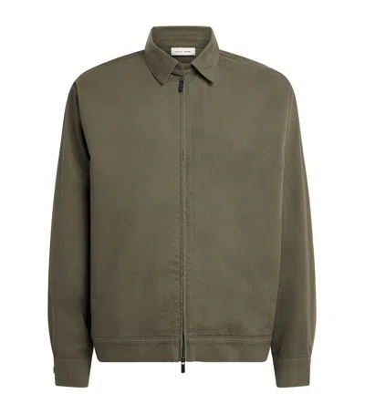 Essentials Long-sleeve Casual Jacket In Green