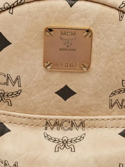 Pre-owned Mcm Mini Stark Visetos Backpack In Neutrals