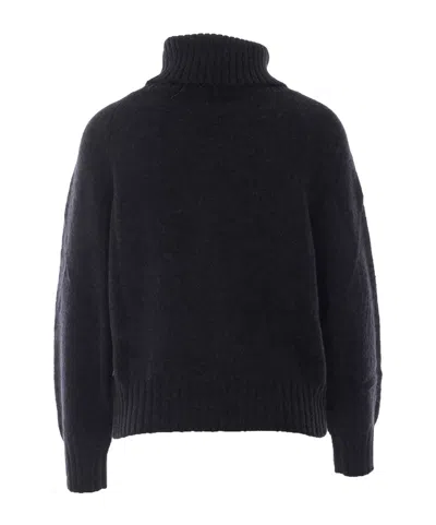 Alpha Studio Turtleneck Sweater In Blue