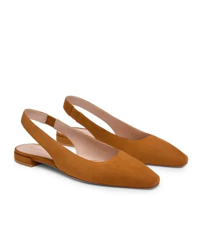 Stuart Weitzman Stassi Pointed-toe Slingback Pumps In Brown