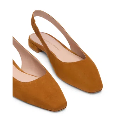 Stuart Weitzman Stassi Pointed-toe Slingback Pumps In Brown