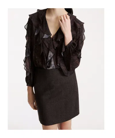 Marella Printed Blouse In Brown