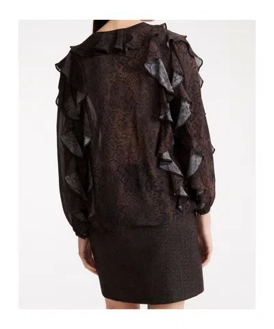Marella Printed Blouse In Brown