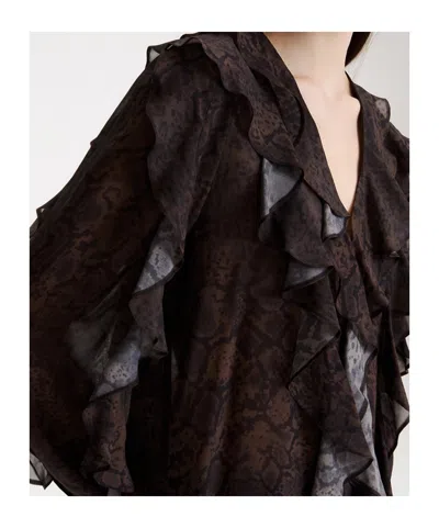Marella Printed Blouse In Brown
