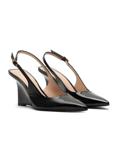 Stuart Weitzman Pointed-toe High-heeled Sandals In Black