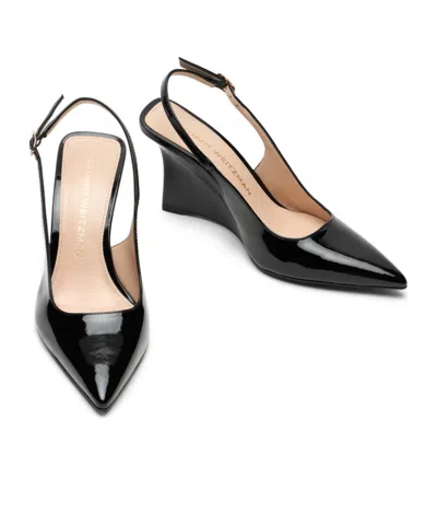 Stuart Weitzman Pointed-toe High-heeled Sandals In Black