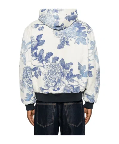 R13 Printed Drawstring Casual Jacket In Neutral