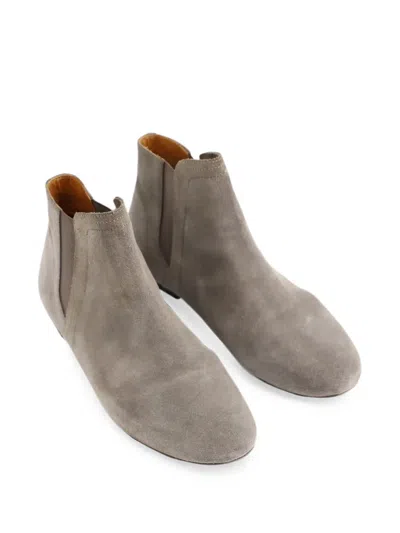 Pre-owned Iro Round-toe Ankle Boots In Grey