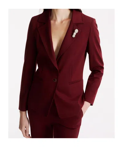 Marella Single-breasted Blazer In Brown